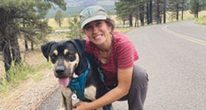 Dr. Lili Salvador with dog