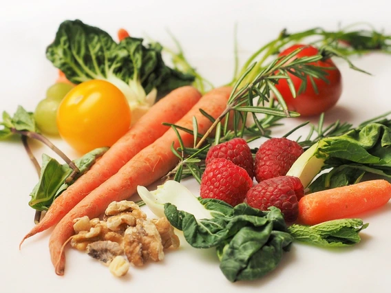 assorted fresh fruits and vegetables