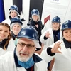 University of Arizona Meat Judging Team in hard hats and coats